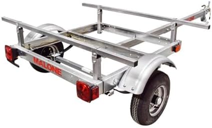 Malone MPG585 EcoLight Kayak Trailer | 14' / 400 lbs Capacity | Fully Submersible | Marine Grade Galvanized Steel Construction