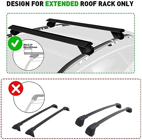 TOOENJOY Heavy-Duty Kayak Lift Assist Roof Rack, 100 LBS Capacity Kayak Canoe Rooftop Loader, Elevating Assist System for Easy Loading
