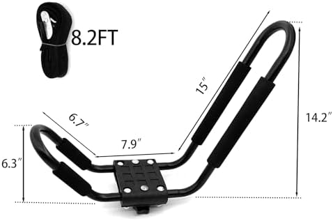 Taelakeni 2 Pairs Kayak Carrier Racks, Universal Cars Kayak Roof J Bar Rack